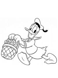 Donald Duck met paasmand