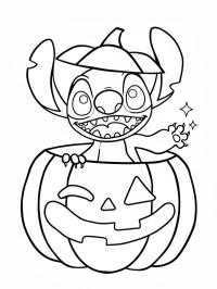 Stitch in halloween pompoen