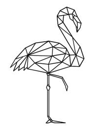 Geometrische Flamingo