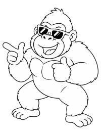 Gorilla met zonnebril