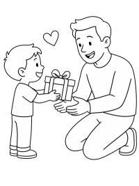 Kado geven aan papa