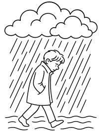 Lopen in de regen