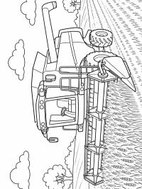 Oogstmachine op het land