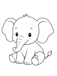 Schattig baby olifantje