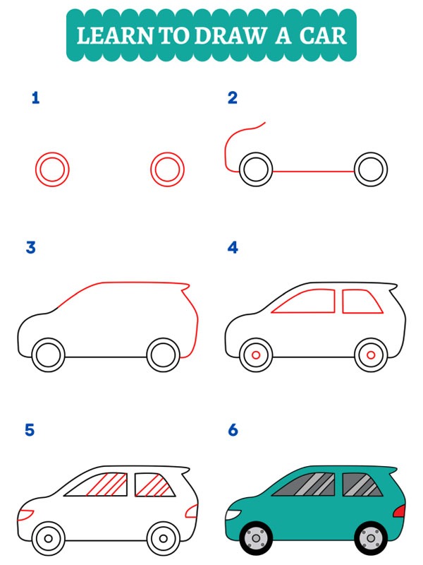 Hoe teken je een auto?