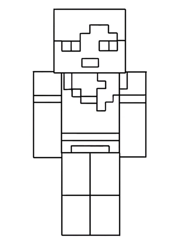 Alex (Minecraft) Kleurplaat