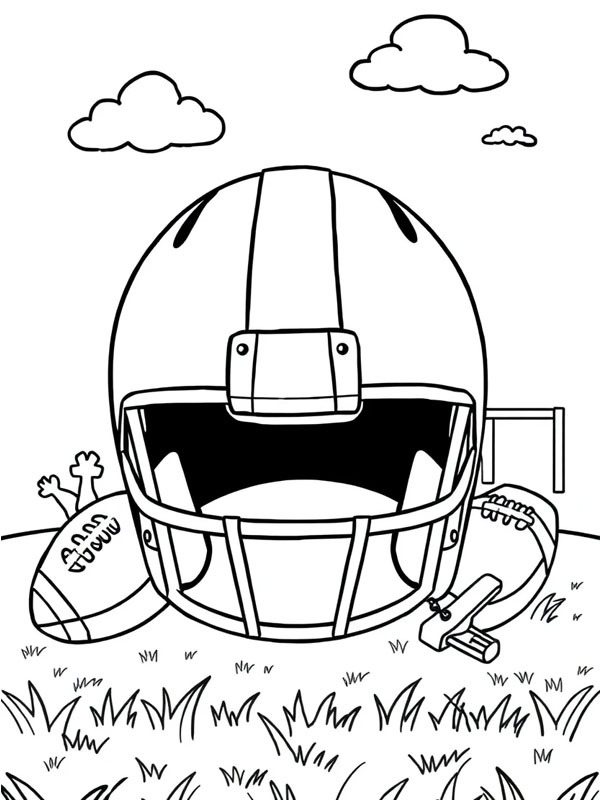 American Football helm Kleurplaat