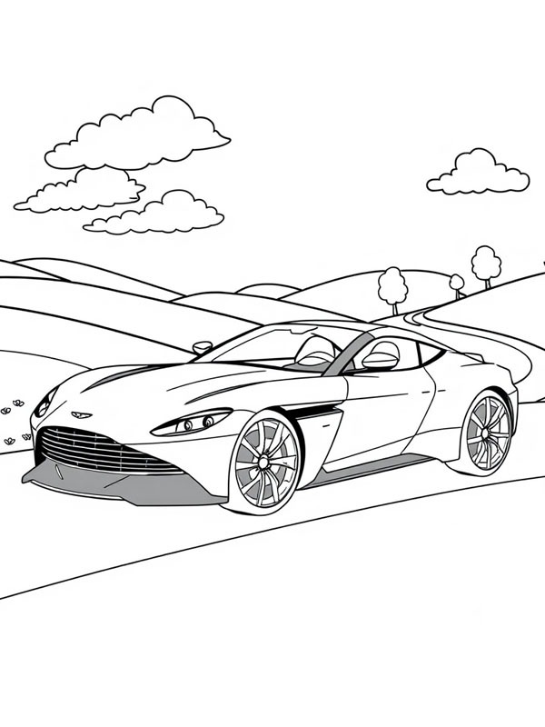 Aston Martin V12 Vantage Kleurplaat