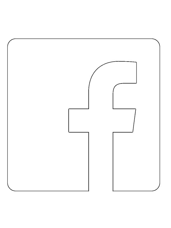 Kleurplaat Facebook logo | Leukekleurplaten.nl
