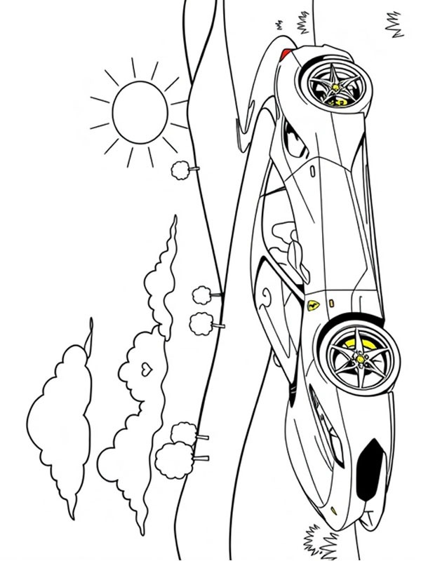 Ferrari 488 Kleurplaat