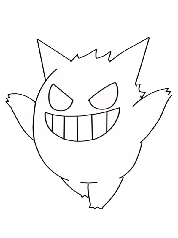 Gengar (Pokémon) Kleurplaat