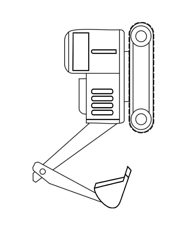 Graafmachine voor peuters Kleurplaat