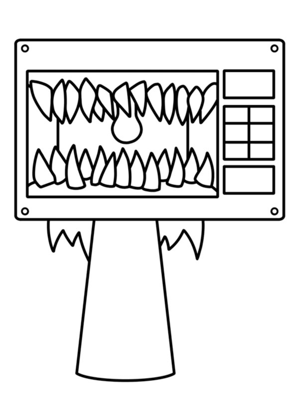 Lily Microwave (Incredibox Sprunki) Kleurplaat