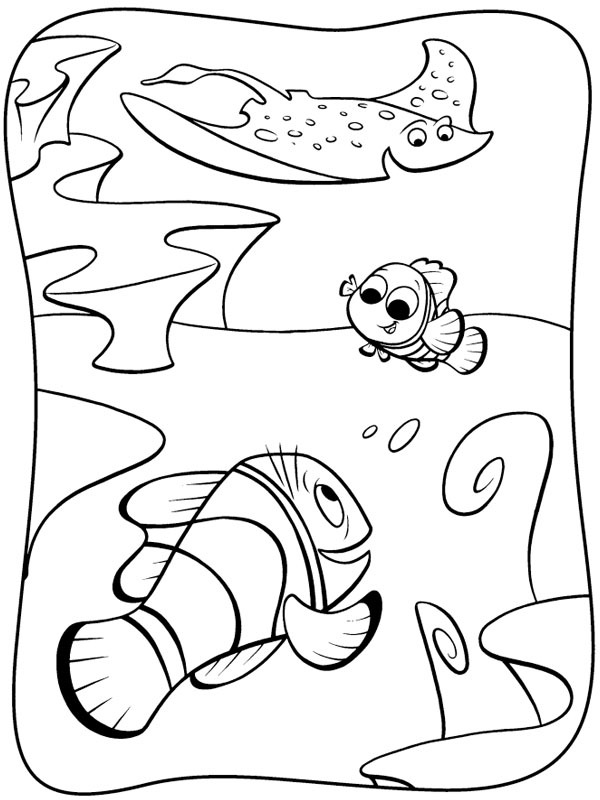 Marlin en Nemo Kleurplaat