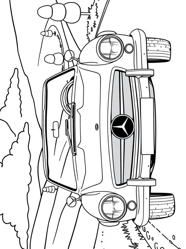 Mercedes-Benz 190 SL Kleurplaat