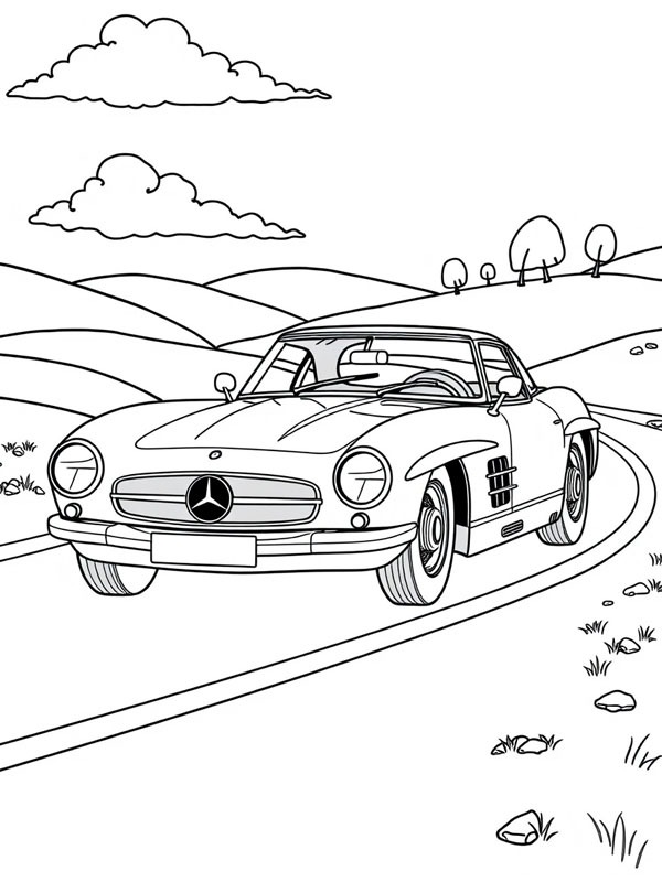 Mercedes-Benz 300 SLR Kleurplaat