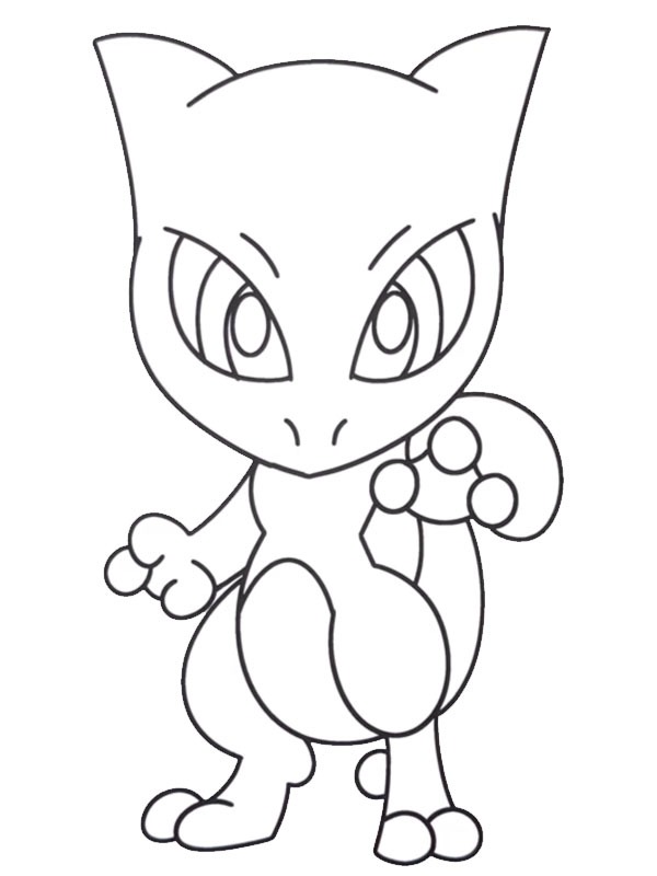 Mewtwo (Pokémon) Kleurplaat