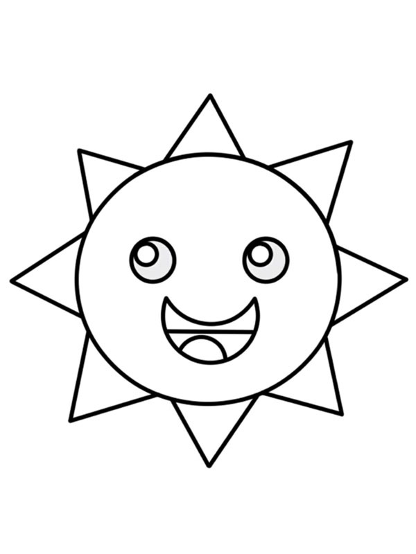 Mr. Sun (Incredibox Sprunki) Kleurplaat