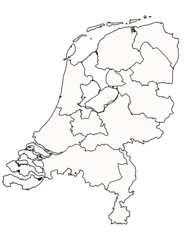 rooster vanavond trimmen Kleurplaat Kaart van Nederland | Leukekleurplaten.nl