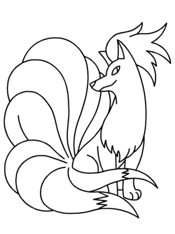 Ninetales (Pokémon) Kleurplaat