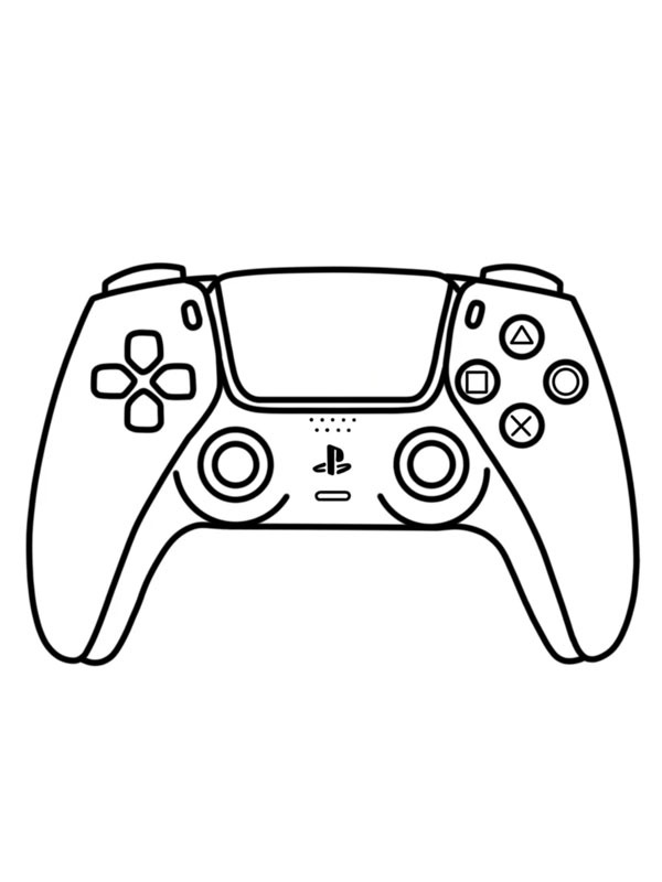 PlayStation controller Kleurplaat