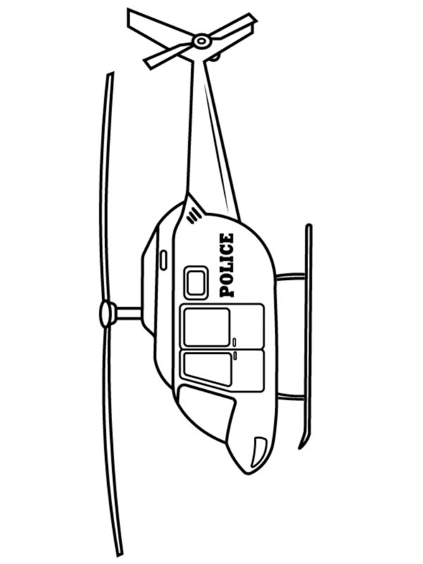 Politiehelikopter Kleurplaat