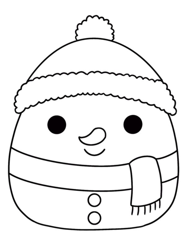 Sneeuwpop Squishmallows Kleurplaat