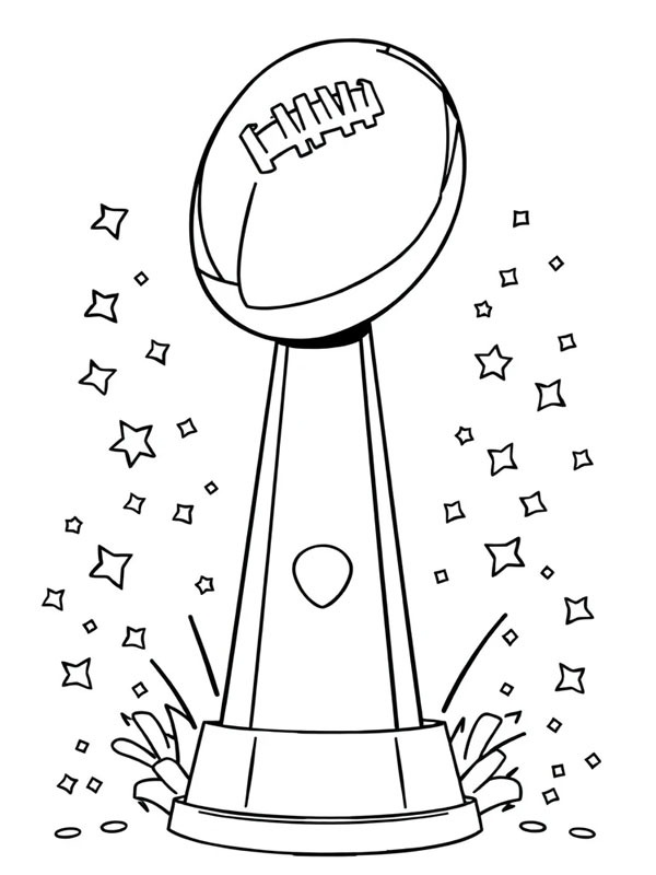 Vince Lombardi Trophy Kleurplaat